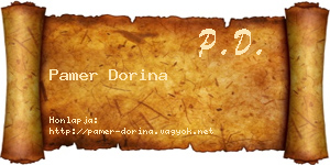Pamer Dorina névjegykártya